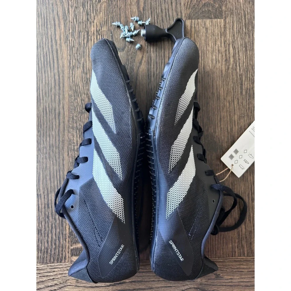 Adidas Sprintstar Track Spikes Mens 12 Womens 13 Black White GY0940 New